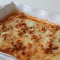 Zucchini- och kycklingfärsgratäng