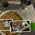 RABARBERPAJ MED SKRÄDMJÖL OCH NÖTIGT SMULTÄCKE
