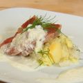 Kokt oxbringa med granny smith-velouté