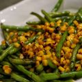 Smörslungad haricoverts- och majsblandning