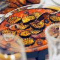 Risoni i ugn med aubergine och harissa