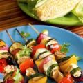 Kungen kock bjuder på vegetarisk grillspett.