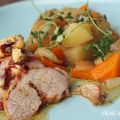Baconlindad och tomatpestofylld fläskfilé
