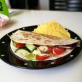 Quesadillas med pulled chicken