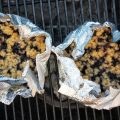 Grillad smulpaj med blåbär och kokos