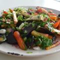 Sallad på rostade rotfrukter