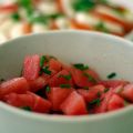 Rökig vattenmelonsallad
