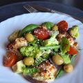 Halloumipanerad kyckling med broccolisallad