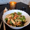 Broccolisallad med vinägrett och halloumi