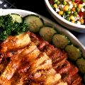 Gratinerad sommarskinka med rissallad