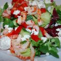 Sallad med kräftstjärtar