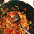 Fläskkotletter med kokt potatis och melon och[...]
