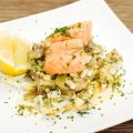 Rökt lax med gubbrörepotatis