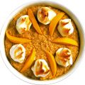 Kokosdessert med maränger och mango