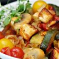 Halloumigryta med squash, svamp, tomater och[...]