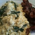 LCHF-frukost ägg, spenat och bacon