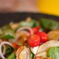 Ljummen krispig sallad med oxfile!
