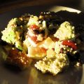Couscoussallad med halloumi, avokado och chorizo