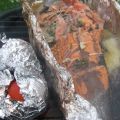 Grillad regnbågslax