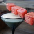 Pannacotta med Mynta och grillad Vattenmelon