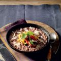 Risotto med rödvin och Ratatouille