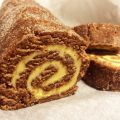 Glutenfri choklad- och apelsinrulltårta