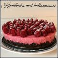 Kladdkaka med hallonmousse