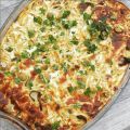 Krämig pastagratäng med pesto
