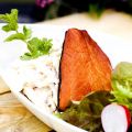 Äppeltzatziki med rökt fisk