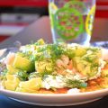 Avokado- och räkomelett