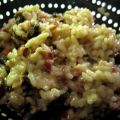Bacon- och champinjonrisotto