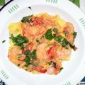 Italiensk räkrätt med tortellino.