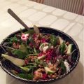 Sallad med rött ris o getost