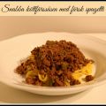 Snabba köttfärssåsen med färsk spagetti