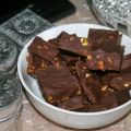 Mörk Chokladfudge med pistaschnötter