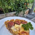 Krämig köttfärspaj i tomattider