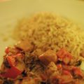 Kyckling med paprika och svamp