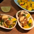 Fish tacos med hot mayo och mangosalsa