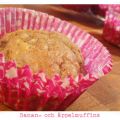 Sockerfria banan- och äppelmuffins