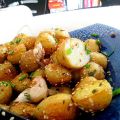 Rostad nypotatis med tillbehör