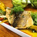 Ugnsbakad röding med ljummen sallad