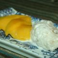 Sticky rice med coccos och mango