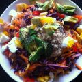 Sallad med kikärtsröra