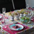 Sommardukning i rosa