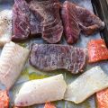 Kolgrillad fisktallrik