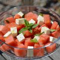 Vattenmelon och fetaostsallad