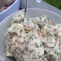 Röra med soltorkade tomater, feta och spenat