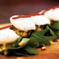 Zucchini- och ruccolaknyten med apelsincrème