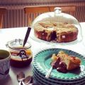 Cheesecake med äppelfyllning