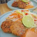 Fish cakes med glasnudelsallad
